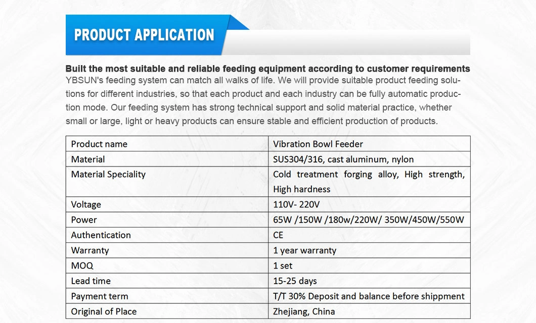 Automatic Linear Vibrator Feeding and Sorter Machine Vibrating Bowl Feeder