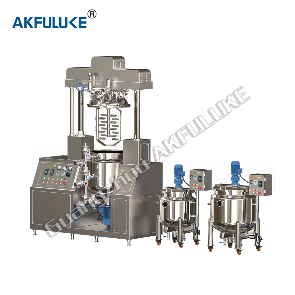 Akfuluke Hair Ointment Making Machine Cosmetics Body Cream/Cosmetic Cream/Skin Ointment Vacuum Emulsifying Mixing Machine