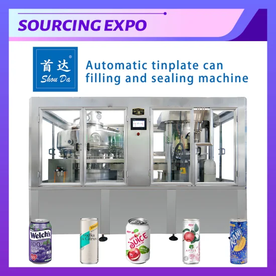 Máquina de selagem automática para enchimento de latas para latas de folha-de-flandres alimentos bebidas cosméticos industriais
